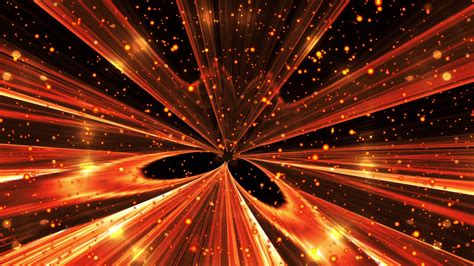 Abstract Fire Light Rays And Particles Motion Background