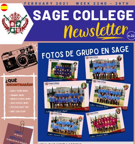 School Newsletter 26 02 2021 Sage College The British International