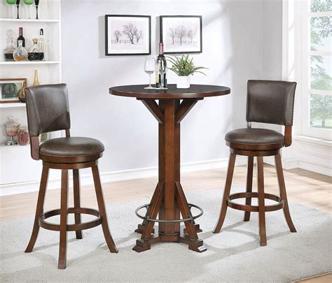 Dorel living da7700 brass pub set with faux marble top 1. Rustic Round Bar Table Set by Coaster Furniture ...