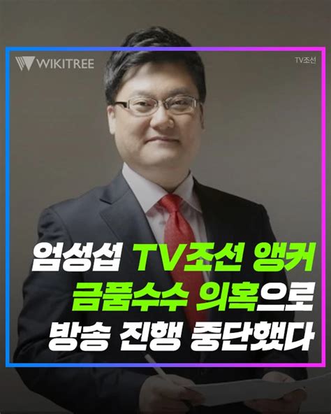 엄성섭 Tv조선 앵커 금품수수 의혹으로 방송 진행 중단했다 위키트리