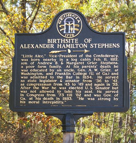 Birthplace Of Alexander Hamilton Stephens Georgia Historical Society