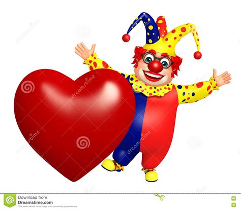 Clown With Heart Stock Illustration Illustration Of Colorfull 77502010