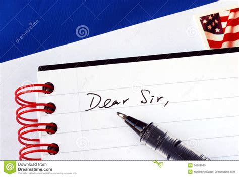 Write A Letter To Someone Stock Photo Image 14189990