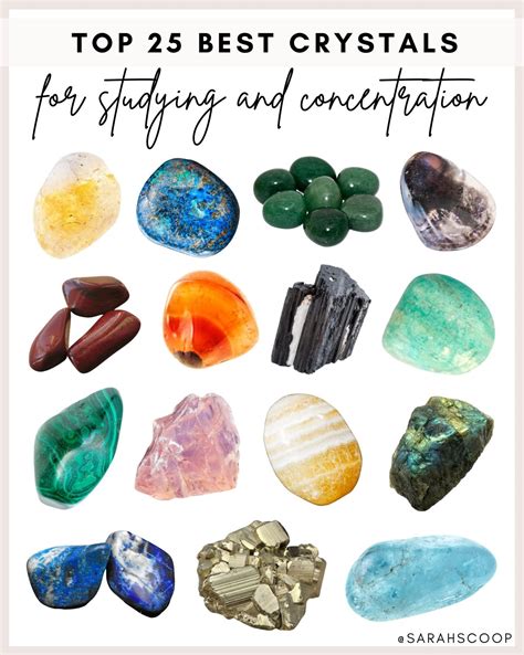 Top 25 Best Crystals For Studying And Concentration Sarah Scoop Vlr