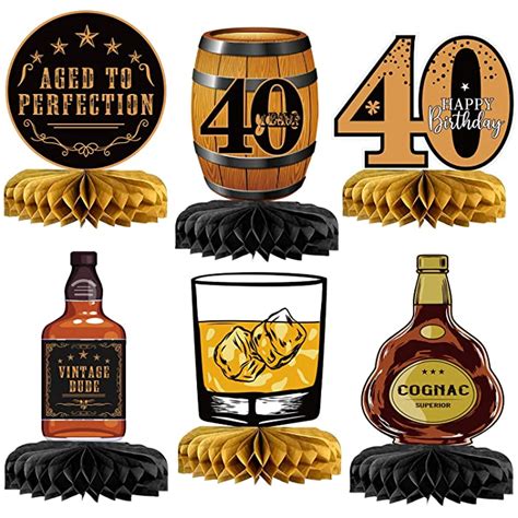 buy 40th birthday centerpieces for tables 40 years honeycomb table toppe whiskey birthday