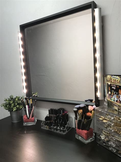Diy Hollywood Mirror Using Ikea Striberg Lighting And Nissedal Mirror