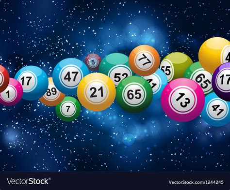 Bingo Balls On A Glowing Blue Background Vector Image