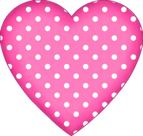 Free Polka Dot Pink Heart Valentines Day Graphic Transparent