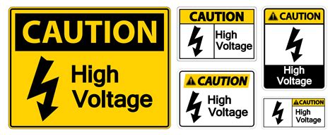 Caution High Voltage Sign 1130867 Vector Art At Vecteezy