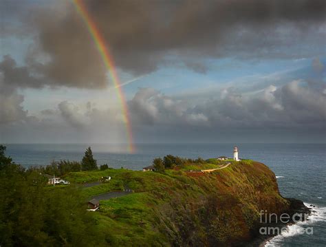 Rainbow Over Kilauea Lighthouse On Kauai Photograph By Ipics Photography