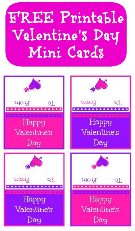 Free Printable Mini Valentine Cards
