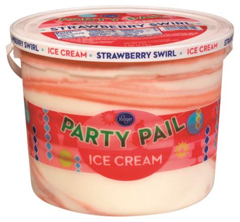 Kroger Strawberry Swirl Ice Cream Party Pail 160 Fl Oz Dillons Food
