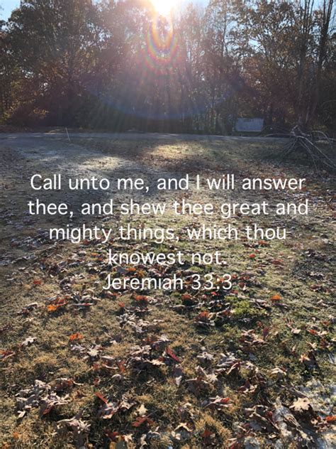Jeremiah 333 Call Unto Me And I Will Answer Thee And Shew Thee Great