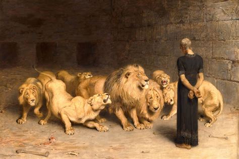 Daniel In The Lions Den By Briton Riviere Print Poster Etsy Finland