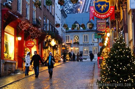 Christmas In Old Town Quebec City Quebec City Quebec City Canada