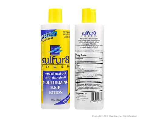 Sulfur8 Fresh Medicated Anti Dandruff Moisturizing Hair Lotion 12oz