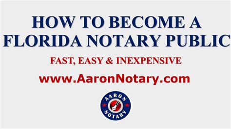 Become an indiana notary public. HOW TO BECOME A FLORIDA NOTARY AARON NOTARY - YouTube