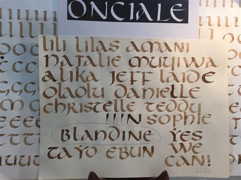 Onciale 2 Cours De Calligraphie Avec Cécile Pierre Oludotunf Flickr