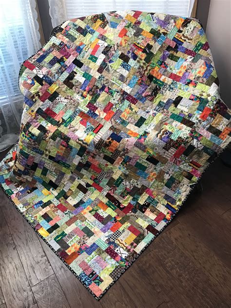 Scrappy Happy Quilt A Sure Stash Buster Made With 2 X 3 12 Pieces
