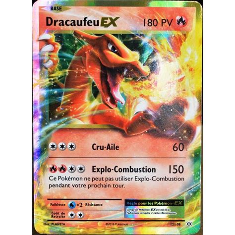 Carte Pokémon 12 108 Dracaufeu Ex 180 Pv Xy Evolutions Cdiscount