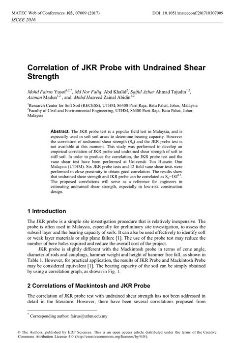 How do we interprete mackintosh probe test? (PDF) Correlation of JKR Probe with Undrained Shear Strength