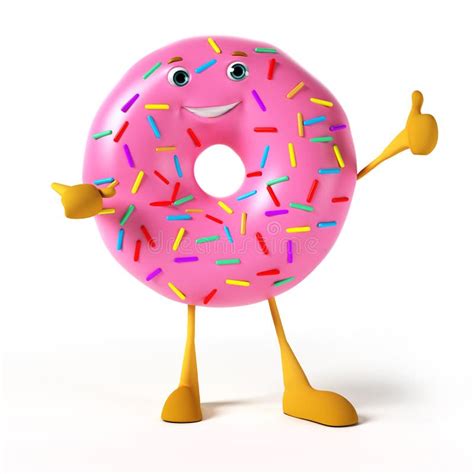 Funny Donut Character Stock Illustration Illustration Of Doughnut