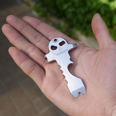 Edc Tactical Multifunction Mini Keychain Nail Cutter Wrench Bottle