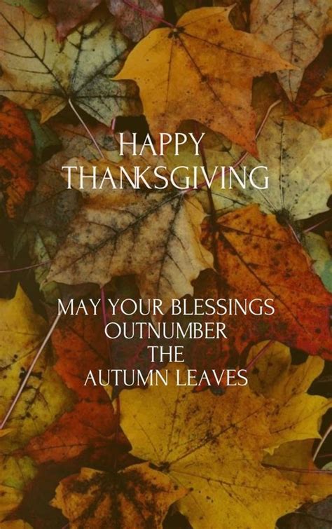 May Your Blessings Outnumber The Autumn Leaves Happy Thanksgiving