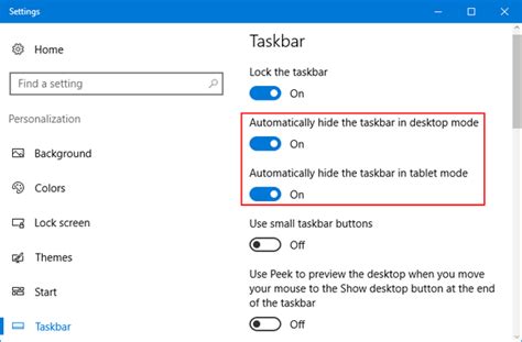 How To Hide The Taskbar In Windows 10