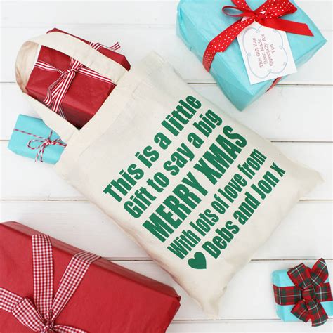 Personalised Merry Christmas T Bags By Sparks Living