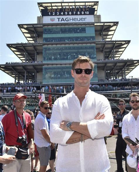 brand ambassador chris hemsworth attends the tag heuer celebration of the 102nd running of the
