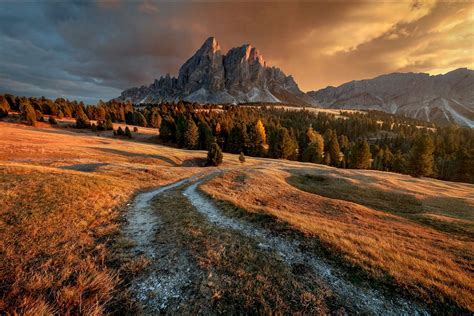 Field Road At Sunset Dolomites Italy By By Daniel Řeřicha On 500px