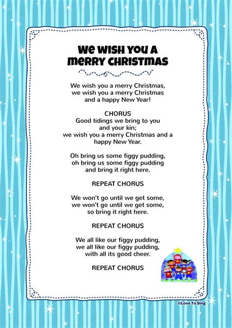 Printable Christmas Songs With Lyrics
