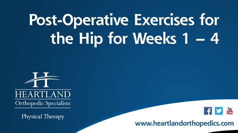 Post Operative Exercises Weeks 1 4 For Total Hip Replacement Youtube