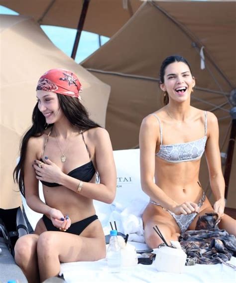 Bikini Party Kendall Jenner Bella Hadid Flaunt It In Miami