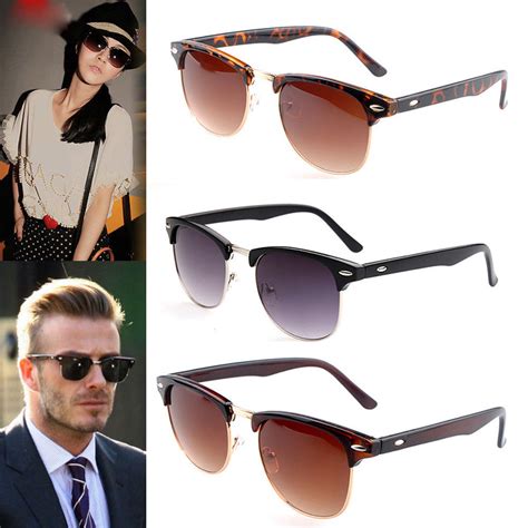 retro half frame clubmaster shades style classic wayfarer frame sunglasses cm ebay
