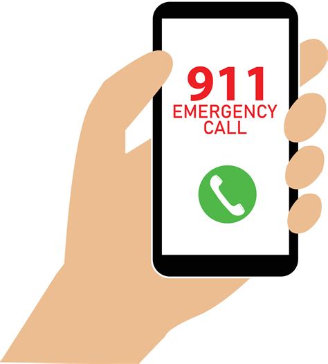 A Hand Dials 911 Number On The Phone 911 Calling Sign First Aid