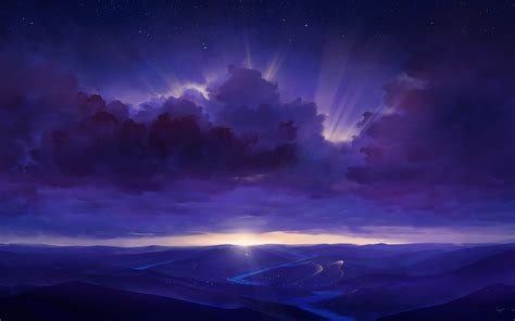 1920x1200 Resolution Starry Night Landscape 1200p Wallpaper