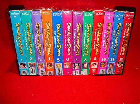 Vhs opening of disney's sing along songs under the sea from 1996 real (not fake). Walt Disney SING ALONG SONGS VHS Tapes Song South Lot Complete Set Volumes 1-12 | Sing along ...