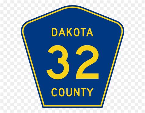 Highway Sign Dakota County Route 32 Clip Art Country Route Sign Text