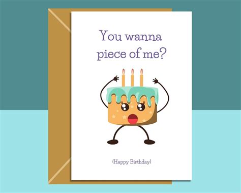 Funny Birthday Card Birthday Cake Pun For Him Or For Her Etsy