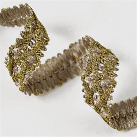 25mm Metallic Gold Thread Braid Trim By 1 Yard Blackgold Etsy In
