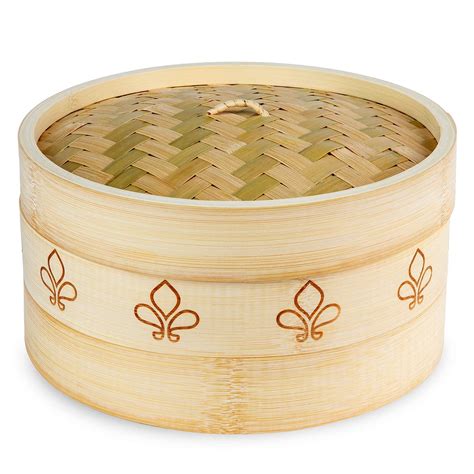 Buy Bamboo Steamer 10 Inch Premium 2 Tier Dumpling Steamer And Lid Steamer Basket Perfect As A