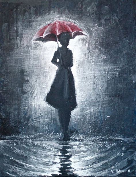 The Girl With The Umbrella Umbrella Painting Umbrella Drawing
