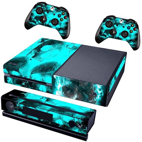 Blue Skull Cover Decal Skin Sticker Protective Cover For Xbox One