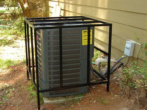 A wire cage to cover the outside of the ac unit. Air conditioner-A/C Cage All-Star Armor and A/C cage ...