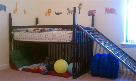 I Turned My Sons Crib Into A Toddler Loft Bed With Only An Allen