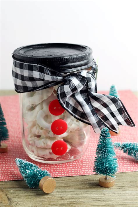 Snowman Mason Jar Craft For Diy Christmas Ts With Printable T