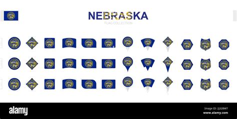 Large Collection Of Nebraska Flags Of Various Shapes And Effects Big