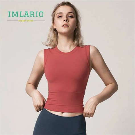 Imlario Summer Breathable Gym Athletic Crop Tops Women Essential Nylon
